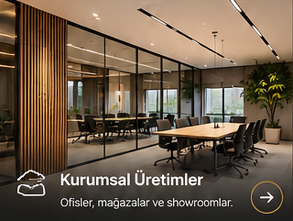 Kurumsal ofis iç mekânı için temsili konsept görseli